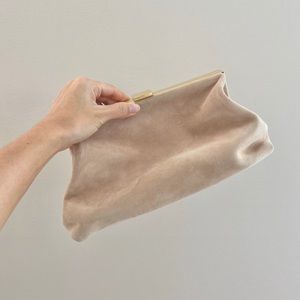 Mansur Gavriel Suede Volume Clutch
